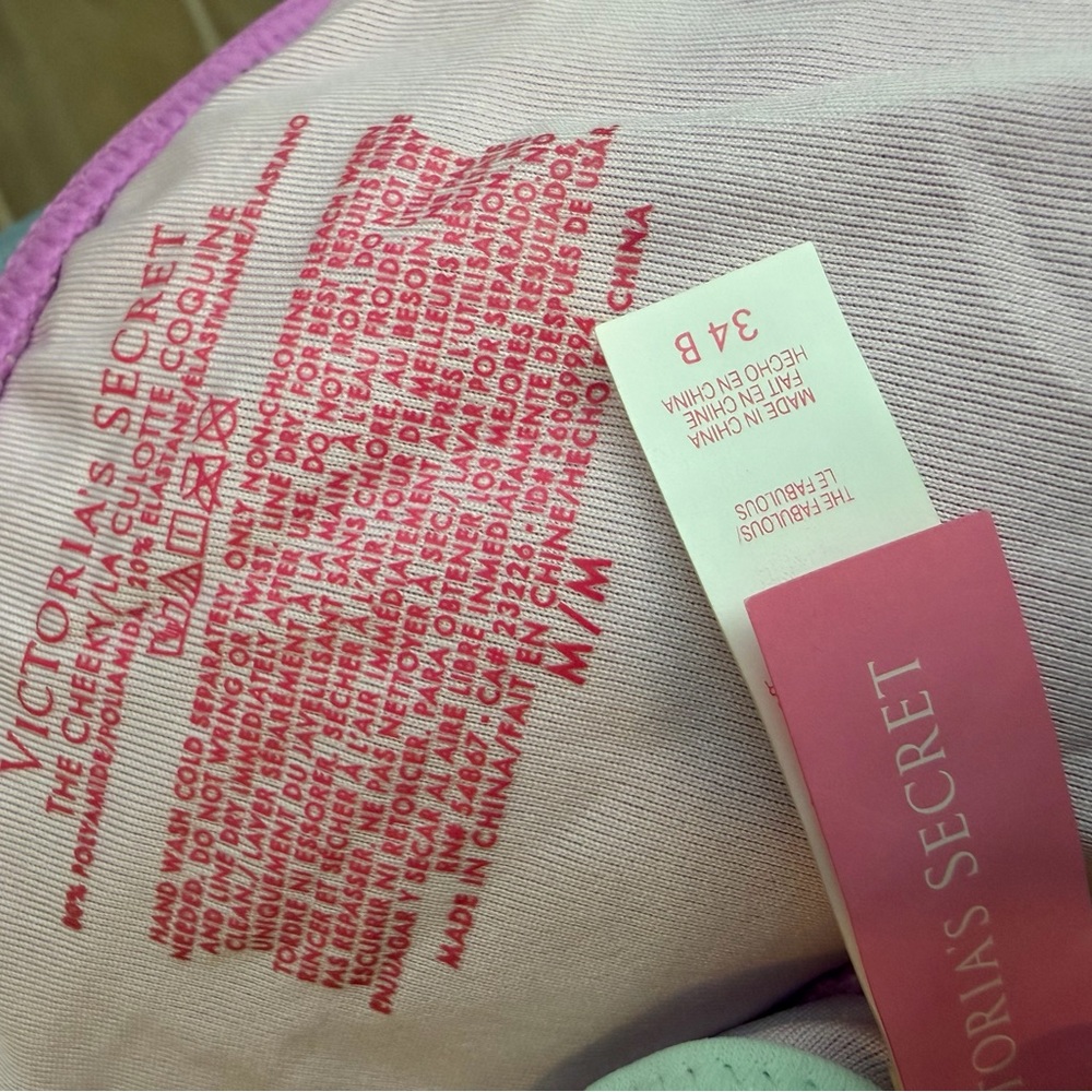 Victoria's Secret Pink & White Beaded Halter Bikini - Picture 3 of 3